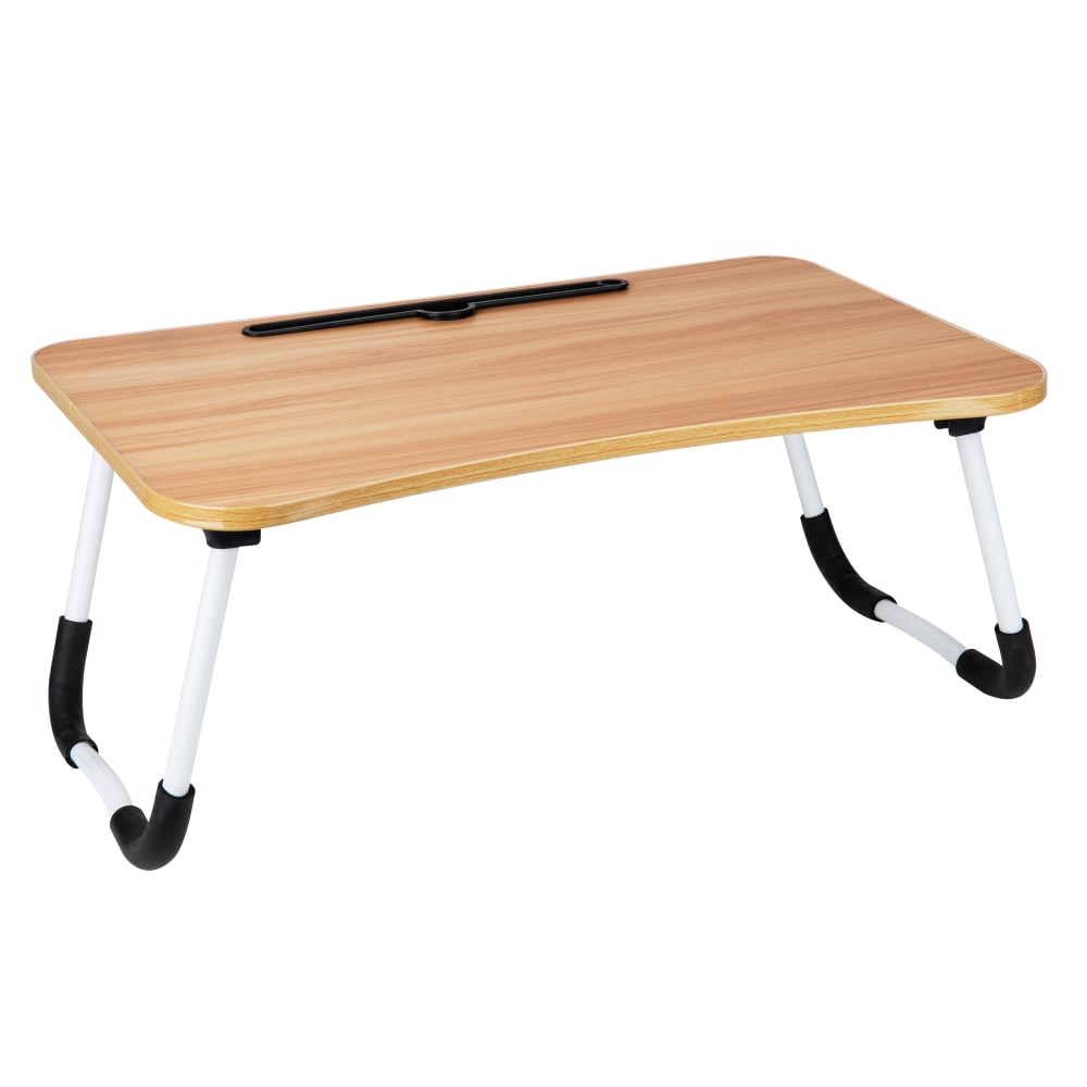 Mind Reader Woodland Collection Portable Laptop Desk with Folding Legs, 10-1/2in H x 13-3/4in W x 24-1/4in L, Beige MPN:LBSTUDY-BEI
