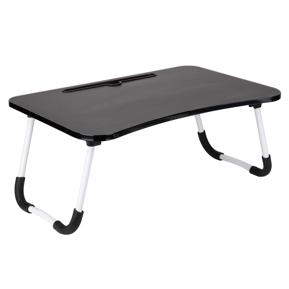 Mind Reader Woodland Collection Portable Laptop Desk with Folding Legs, 10-1/2in H x 13-3/4in W x 24-1/4in L, Black MPN:LBSTUDY-BLK