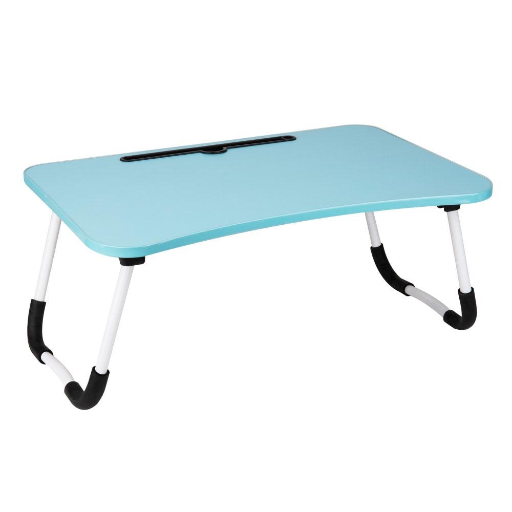 Mind Reader Woodland Collection Portable Laptop Desk with Folding Legs, 10-1/2in H x 13-3/4in W x 24-1/4in L, Blue MPN:LBSTUDY-BLU