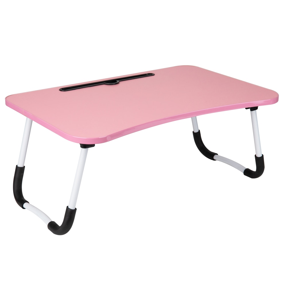 Mind Reader Portable Laptop Desk with Folding Legs, 10-1/2in H x 13-3/4in W x 23-1/2in L, Pink MPN:LBSTUDY-PNK