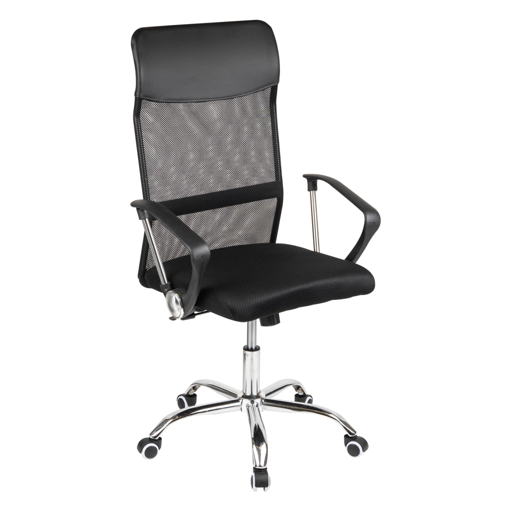 Mind Reader Ergonomic Mesh High-Back Swivel Executive Office Desk Chair, 42 1/2-47inH, Black MPN:OFFCHAIR19-BLK
