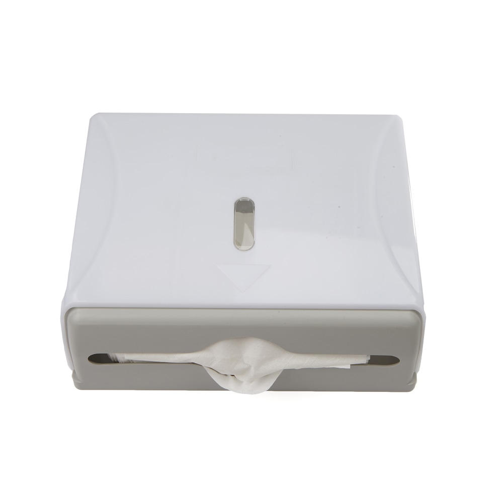 Mind Reader Multi-Fold Mounted Paper Towel Dispenser, 8inH x 10-1/4inW x 3-3/4inD, White MPN:PTWIDE-WHT