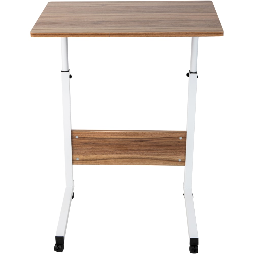 Mind Reader Standing Desk, Adjustable Height, Laptop Workstation, 33inH X 15-3/4inW X 21-3/4inL, MDF, Brown MPN:OBRJUST-BRN
