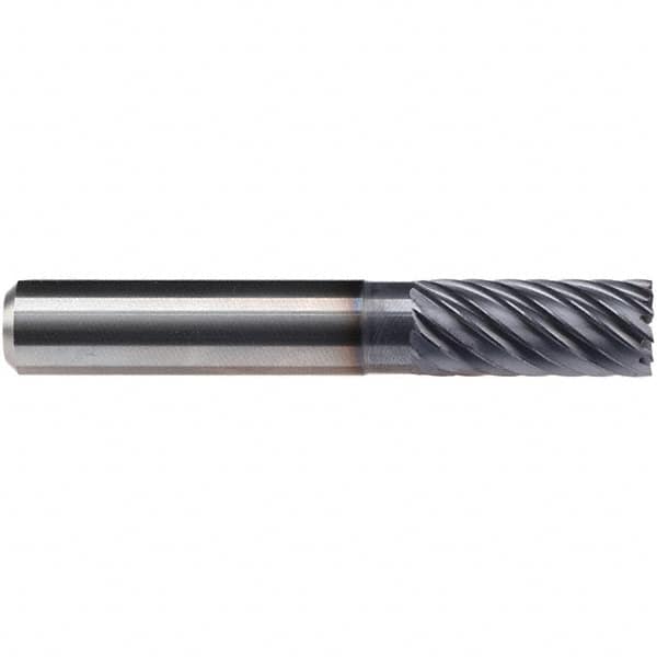 Roughing & Finishing End Mill: 12 mm Dia, 12 Flutes, Square End, Solid Carbide MPN:2887A.012