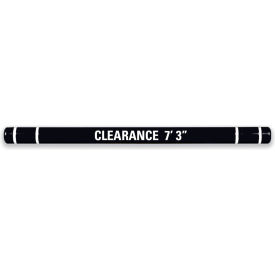 Encore Commercial Products Height Guard Clearance Bar with White Tape 4-1/2
