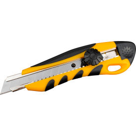 Encore™ Packaging Retractable Extra Heavy Duty Snap-Off Utility Knife Yellow EP-180