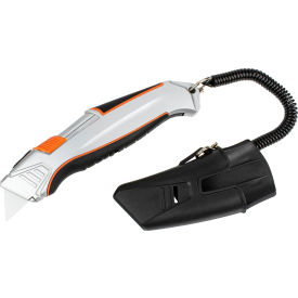 Encore™ Packaging Self-Retracting Utility Knife with Holder Silver EP-235