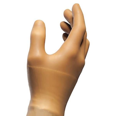 Disposable Gloves, 7.00 to 7.99 mil Palm, Natural Rubber Latex, Powder-Free, S ( 7 ), 1 PR, Brown MPN:100670