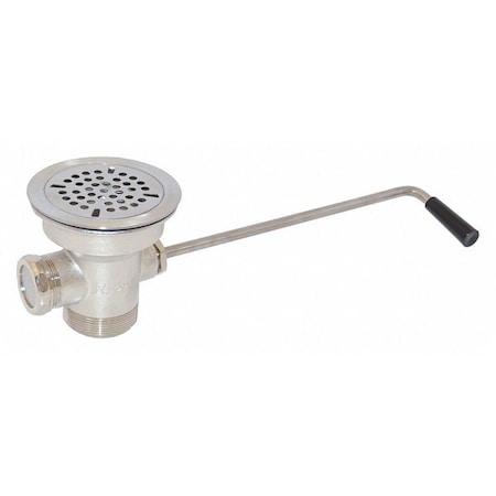 Flat Strainer Twist Handle Waste Drain, 2