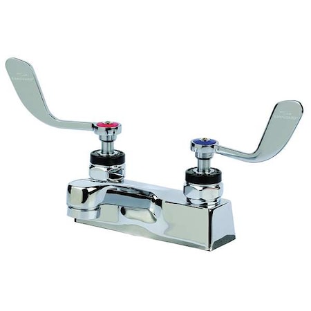 Bathroom Faucet Rigid Spout, Chrome Plated, 2 Holes, Wrist Blade Handle MPN:KL83-4104-CA4