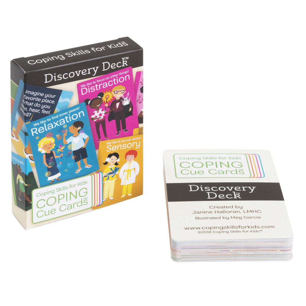 Coping Skills For Kids Coping Cue Cards Deck, 3-5/8in x 5-1/4in, Discovery, Pre-K To 5th Grade MPN:CSKCCDIS