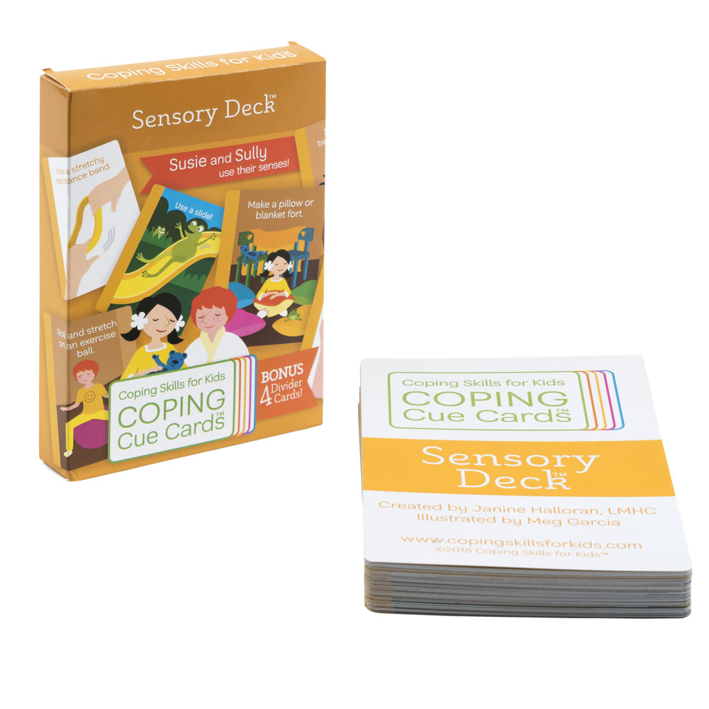 Coping Skills For Kids Coping Cue Cards Sensory Deck, 3-5/8in x 5-1/4in, Pre-K To 5th Grade MPN:CSKCCSEN