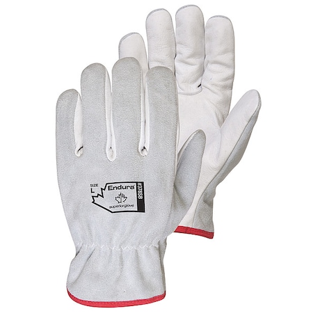 Leather Drivers Gloves, Safety, White, 2XL, 12 PK MPN:378SB-2XL