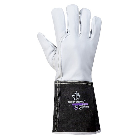 Leather Drivers Gloves, Gauntlet Cuff, Wing Thumb, White / White, 3XL (12), 12 PK MPN:399GTXTL5-3XL