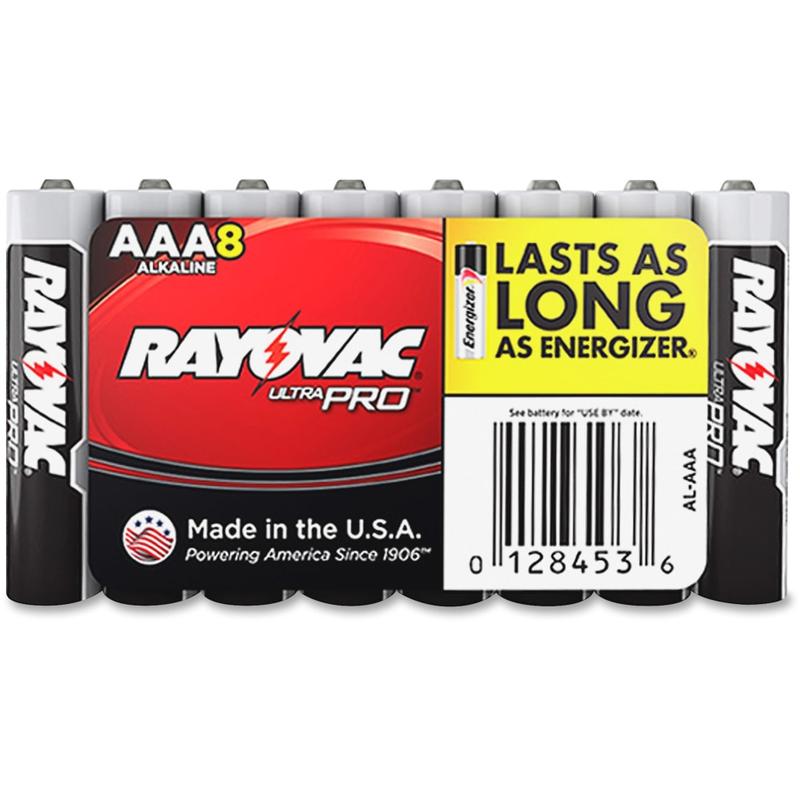 Rayovac Ultra Pro Alkaline AAA Batteries - For Multipurpose - AAA - 1.5 V DC - 8 / Pack (Min Order Qty 15) MPN:AL-AAA