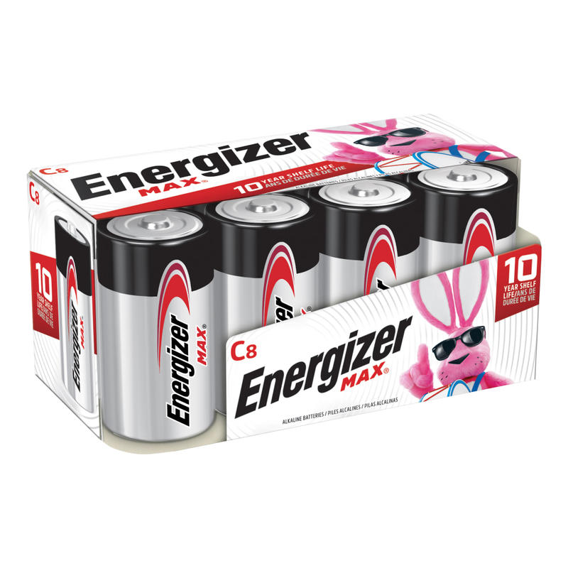 Energizer Max C Alkaline Batteries, Pack Of 8 (Min Order Qty 6) MPN:E93FP-8
