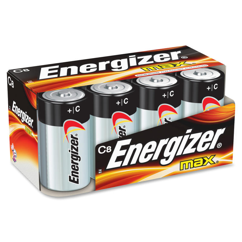 Energizer MAX Alkaline C Battery 8-Packs - For Multipurpose - C - 96 / Carton MPN:E93FP8CT