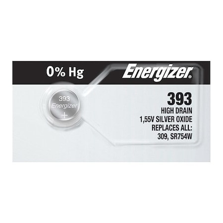 Button Battery, Silver, 1.5VDC, 309/393 MPN:393-309TZ