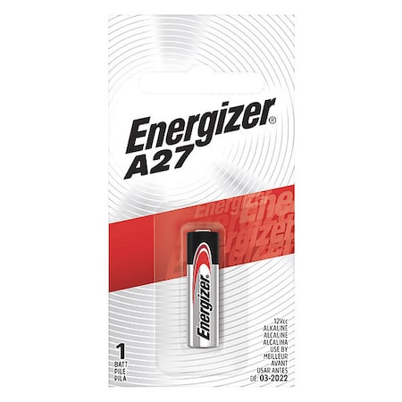 Alkaline Battery, A27 12V DC 1 PK MPN:A27BPZ