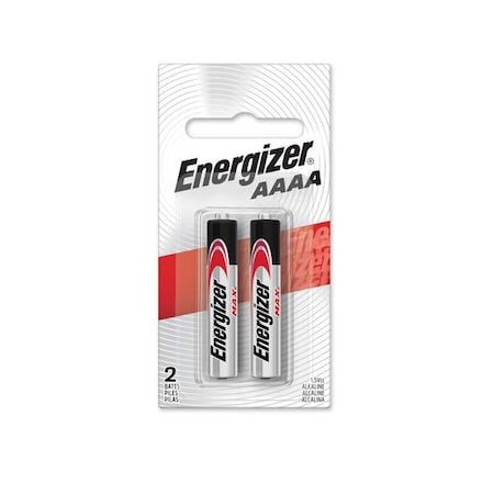 Max Alkaline Battery, AAAA 1.5V DC 2 PK MPN:E96BP-2