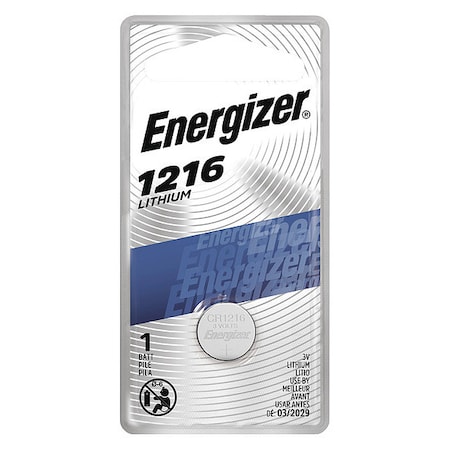 Energizer 1216 Lithium Coin Battery, 1 Pack - 3V DC MPN:ECR1216BP