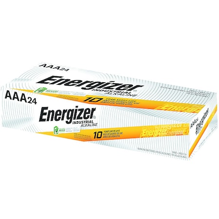 Industrial AAA Alkaline Battery, 1.5V DC, PK24 MPN:EN92