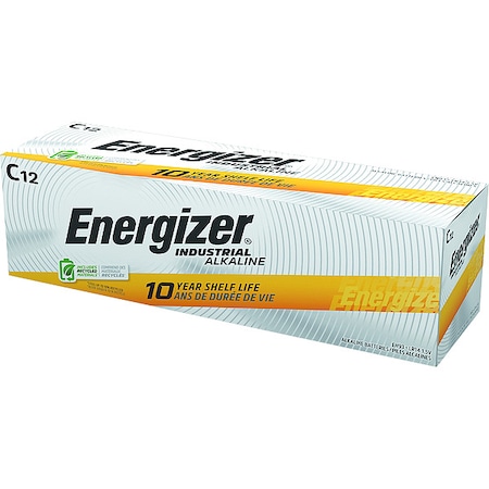 Industrial C Alkaline Battery, 1.5V DC, PK12 MPN:EN93