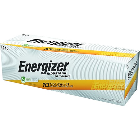 Industrial D Alkaline Battery, 1.5V DC, PK12 MPN:EN95
