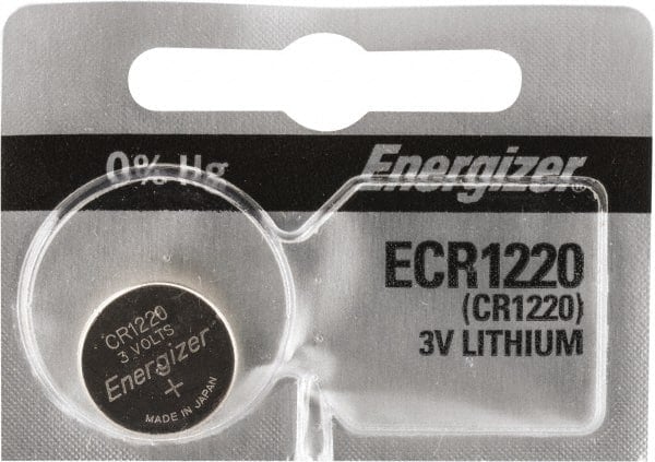 Button & Coin Cell Battery: Size CR1220, Lithium-ion MPN:ECR1220