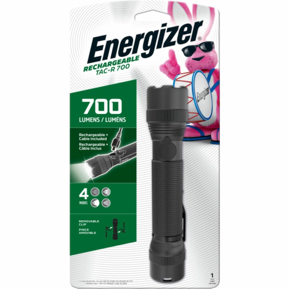 Energizer Rechargeable Tactical Metal Light - LED - 700 lm Lumen - Lithium Ion (Li-Ion) - Battery Rechargeable - ENPMTRL8HD MPN:ENPMTRL8HD