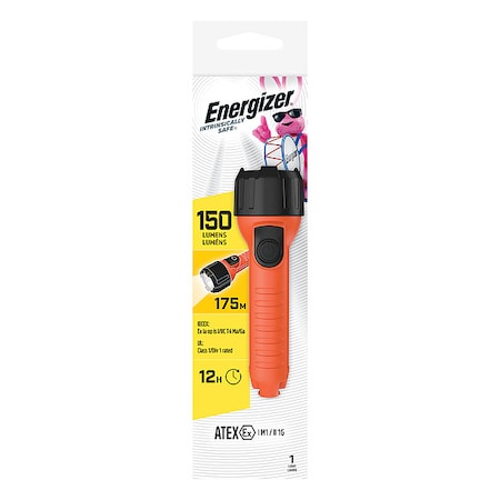 Orange LED Handheld Flashlight, Alkaline AA, 40lm MPN:ENISHH21E
