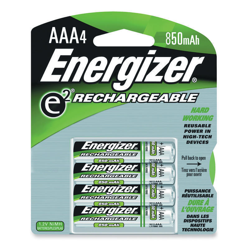 Energizer Recharge Power Plus Rechargeable AAA Battery 4-Packs - For Multipurpose - Battery Rechargeable - AAA - 850 mAh - 96 / Carton MPN:NH12BP4CT