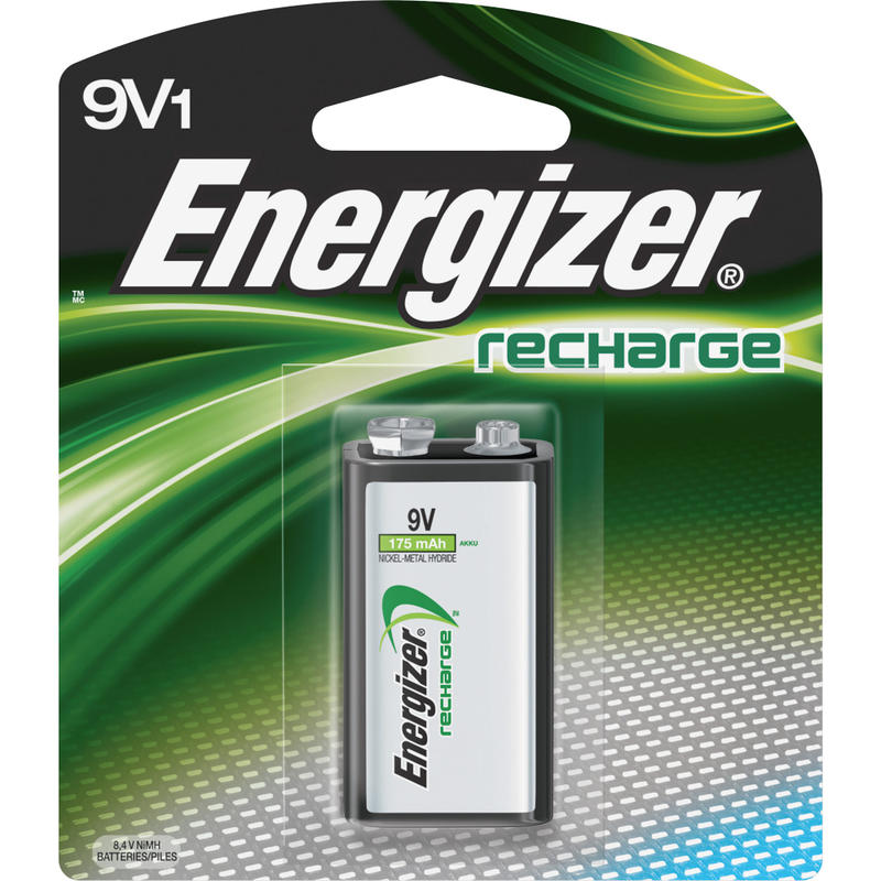Energizer 9-Volt Recharge Batteries, 1-Packs - For Multipurpose - Battery Rechargeable - 9V - 175 mAh - 8.4 V DC - 24 / Carton MPN:NH22NBPCT