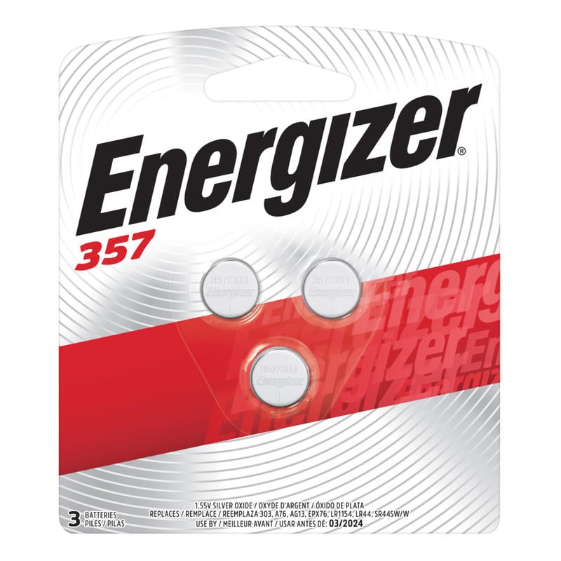 Energizer 1.5-Volt Calculator/Watch Battery, 357, Pack Of 3 MPN:357BPZ-3