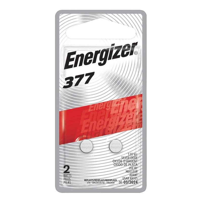 Energizer Coin Cell Batteries, 377, Pack Of 2 MPN:377BPZ-2