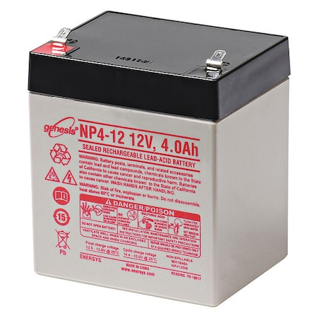 Battery 12 Volt Lead Acid EnerSys/Hawker Emergency Lighting Battery MPN:LEAD-12-4