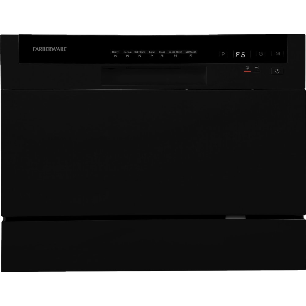 Farberware Professional FCD06 Counter-Top Dishwasher, 17-1/4inH x 21-13/16inW x 21-3/4inD, Black MPN:FCD06ABBBKA