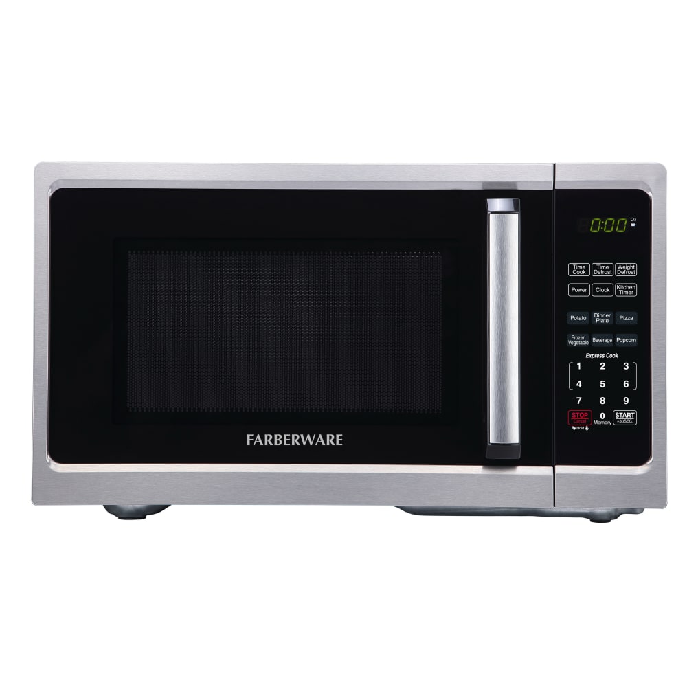 Farberware Classic 0.9 Cu Ft 900-Watt Microwave, Stainless Steel/Black, FM09SS MPN:FM09SS