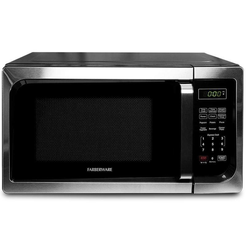 Farberware Classic 0.9 Cu Ft 900-Watt Microwave Oven, Stainless Steel/Black, FM09SSE MPN:FM09SSE