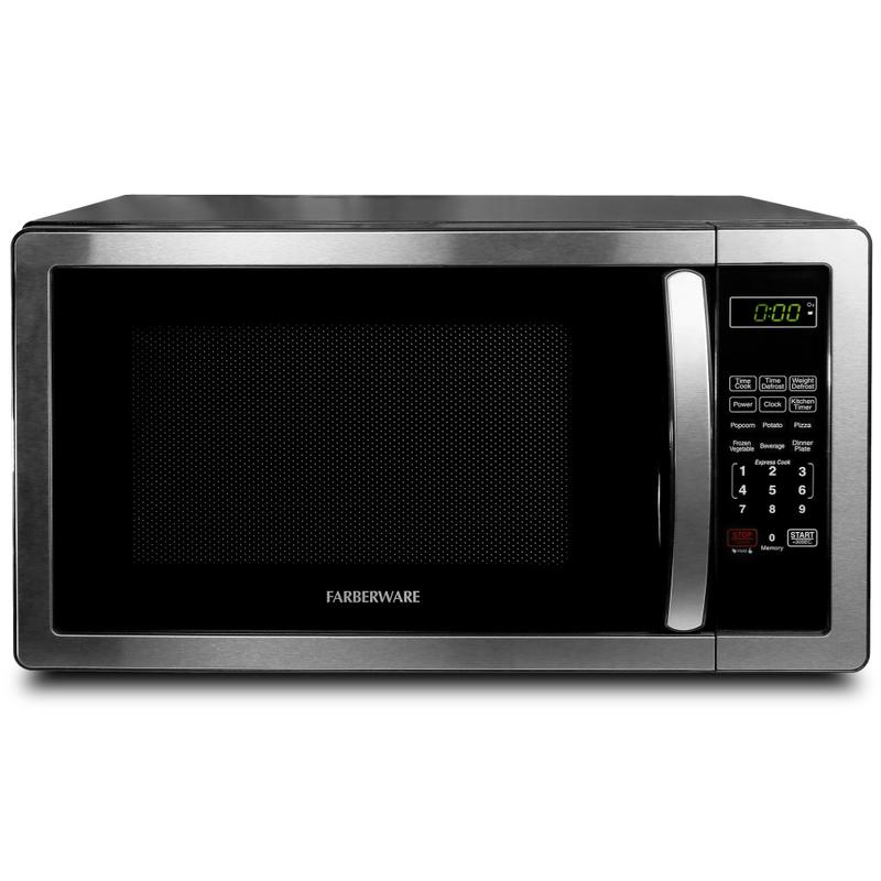 Farberware Classic 1.1 Cu Ft Countertop Microwave, Stainless Steel/Black MPN:FMO11AHTBKB