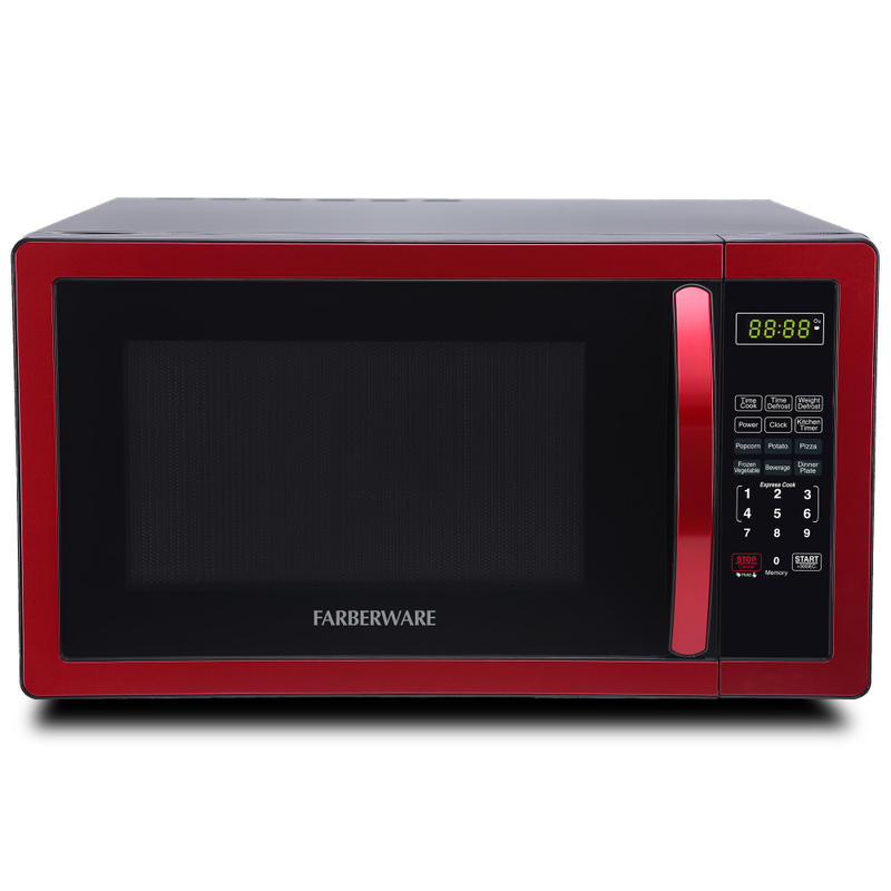 Farberware Classic 1.1 Cu Ft Countertop Microwave, Metallic Red MPN:FMO11AHTBKN