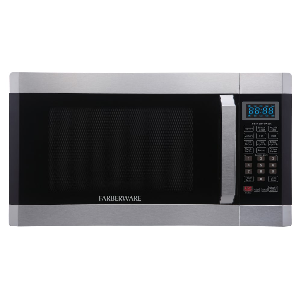 Farberware Professional 1.6 Cu Ft 1, 100-Watt Microwave With Smart Sensor, Stainless Steel/Platinum MPN:FMO16AHTPLB
