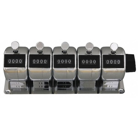 Counter, Hand Tally, 5 Gang, 4 Digits MPN:M4505