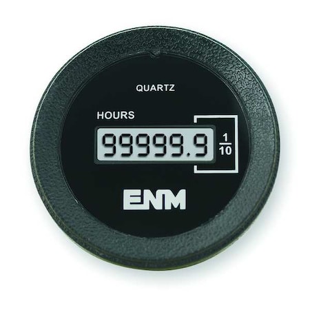 Hour Meter, LCD, Flush Round, 2 in. dia. MPN:T1160EB