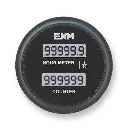 Hour Meter/Counter, LCD, 6Digit, 8-32 VDC MPN:T39AC