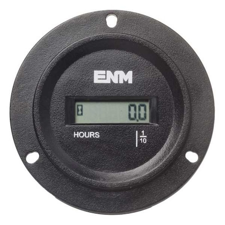 Hour Meter, 3-Hole Round, LCD, Flange MPN:TB44B69A