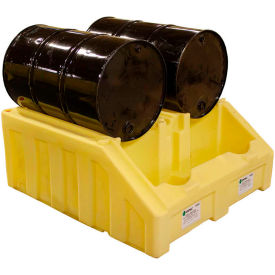 ENPAC® Poly-Racker Double Drum Rack for 55 Gallon Drums - Yellow 6000-YE