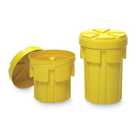 Open Head Salvage Drum, Polyethylene, 20 gal, Unlined, Yellow MPN:1220-YE