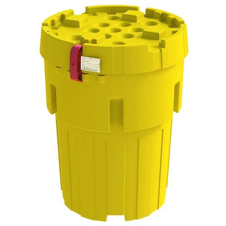 Open Head Salvage Drum, Polyethylene, 95 gal, Unlined, Yellow MPN:1295-YE