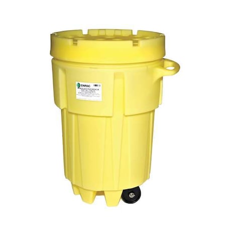 Open Head Salvage Drum, Polyethylene, 95 gal, Unlined, Yellow MPN:1299-YE